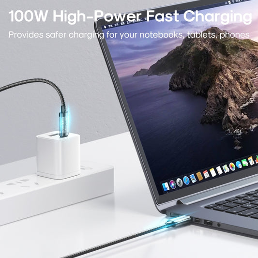 JOYROOM S-CC100A12 USB-C / Type-C to USB-C / Type-C 100W Sync Data Cable, 1.2m USB-C / Type-C to USB-C / Type-C, 2m USB-C / Type-C to USB-C / Type-C