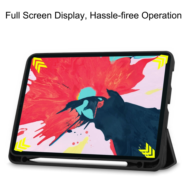 Funda inteligente para tableta de TPU con patrón Custer, función de suspensión, soporte de tres pliegues y ranura para bolígrafo, para iPad Pro de 11 pulgadas 2020