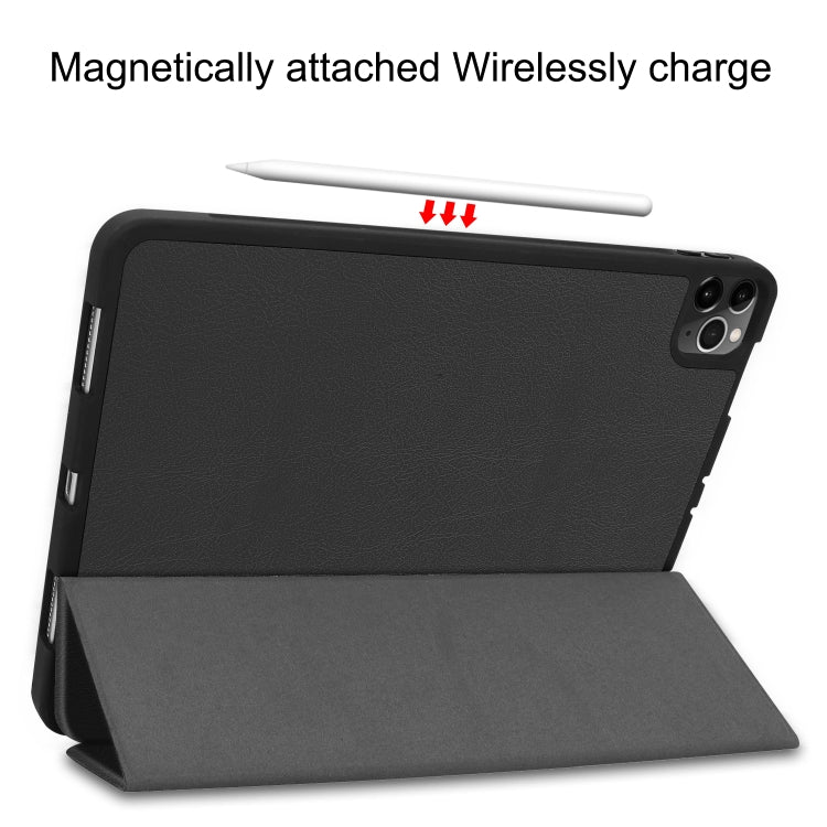 Funda inteligente para tableta de TPU con patrón Custer, función de suspensión, soporte de tres pliegues y ranura para bolígrafo, para iPad Pro de 11 pulgadas 2020