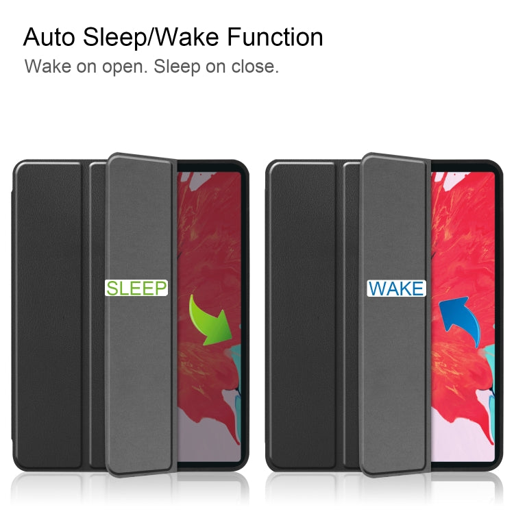 Funda inteligente para tableta de TPU con patrón Custer, función de suspensión, soporte de tres pliegues y ranura para bolígrafo, para iPad Pro de 11 pulgadas 2020