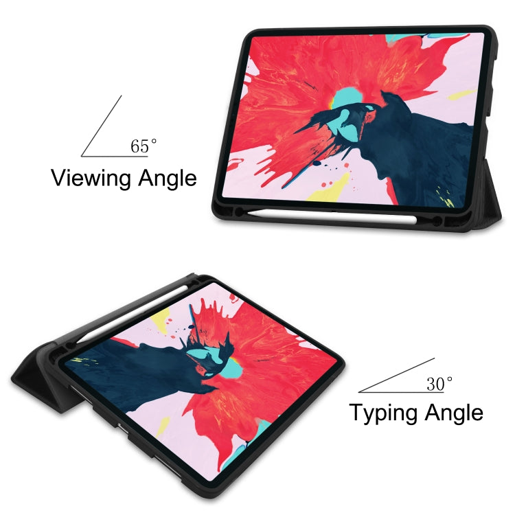 Funda inteligente para tableta de TPU con patrón Custer, función de suspensión, soporte de tres pliegues y ranura para bolígrafo, para iPad Pro de 11 pulgadas 2020