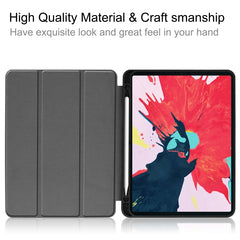 Custer Pattern TPU Smart Tablet Holster with Sleep Function & Tri-Fold Bracket & Pen Slot, For iPad Pro 11 inch 2020