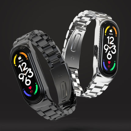MIJOBS CS Three-Bead Metal Stainless Steel Watch Band, CS