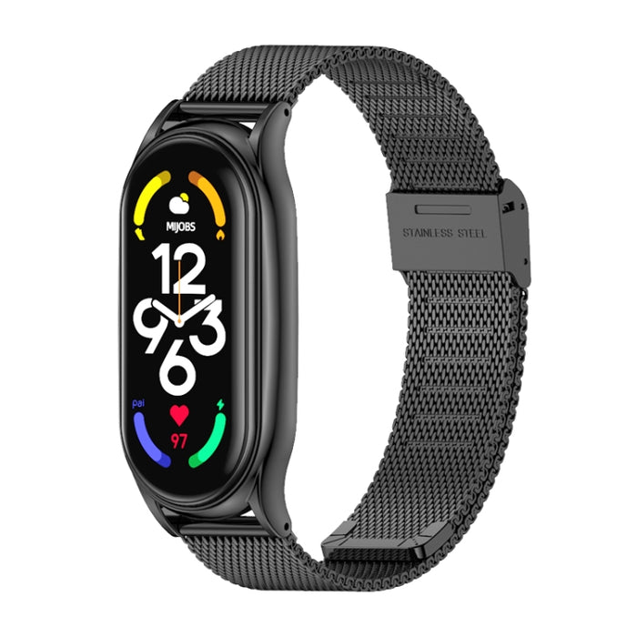MIJOBS Milan Buckle Plus Stainless Steel Watch Band, Plus