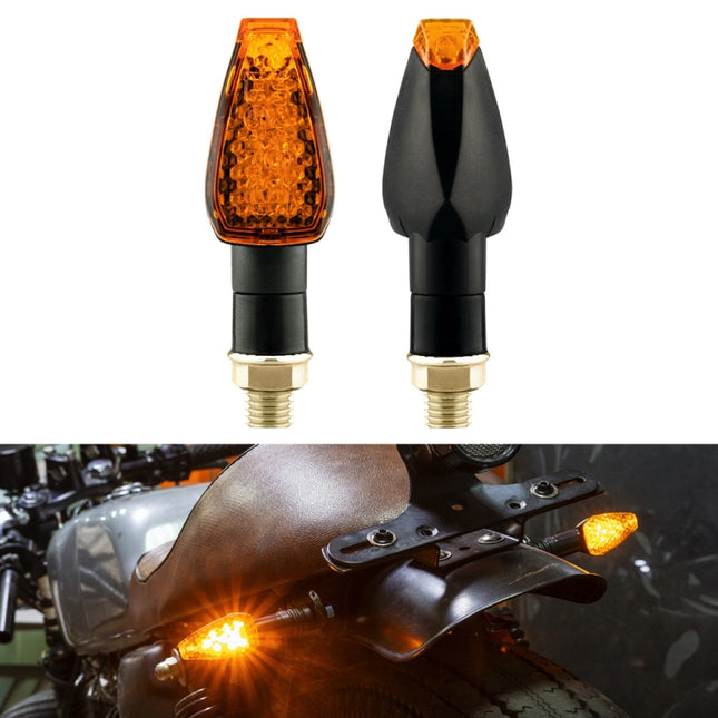 2 PCS KC025 Motorcycle 14LED Turn Signal Light, KC025(Black Shell + Yellow Lens), KC025(Black Shell + Smoked Black Lenses), KC025(Black Shell + Transparent Black Lenses), KC025(Lattice Shell + Smoked Black Lenses)                                       ...