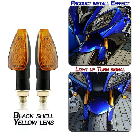 2 PCS KC025 Motorcycle 14LED Turn Signal Light, KC025(Black Shell + Yellow Lens), KC025(Black Shell + Smoked Black Lenses), KC025(Black Shell + Transparent Black Lenses), KC025(Lattice Shell + Smoked Black Lenses)                                       ...