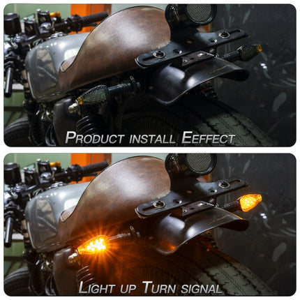 2 PCS KC025 Motorcycle 14LED Turn Signal Light, KC025(Black Shell + Yellow Lens), KC025(Black Shell + Smoked Black Lenses), KC025(Black Shell + Transparent Black Lenses), KC025(Lattice Shell + Smoked Black Lenses)                                       ...