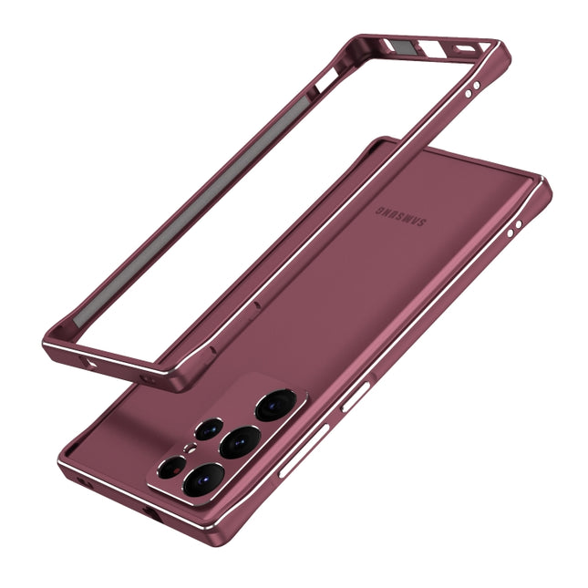 Aurora Series Lens Protector + Metal Frame Protective Phone Case, For Samsung Galaxy S22 Ultra