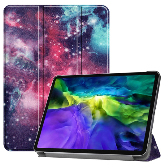 Funda de cuero para tableta inteligente de TPU pintada de Custer con función de suspensión, soporte de tres pliegues y ranura para bolígrafo, para iPad Pro de 11 pulgadas 2020