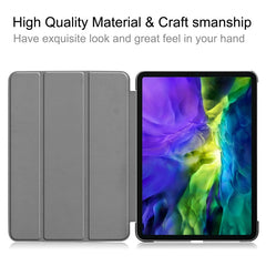 Custer Painted TPU Smart Tablet Leather Case with Sleep Function & Tri-Fold Bracket & Pen Slot, For iPad Pro 11 inch 2020