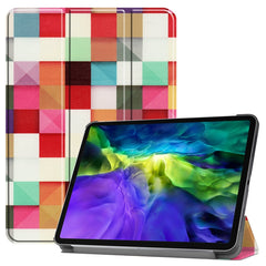 Custer Painted TPU Smart Tablet Leather Case with Sleep Function & Tri-Fold Bracket & Pen Slot, For iPad Pro 11 inch 2020