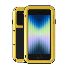 LOVE MEI Metal Shockproof Waterproof Dustproof Protective Phone Case with Glass, For iPhone SE 2022 / SE 2020 / 8 / 7