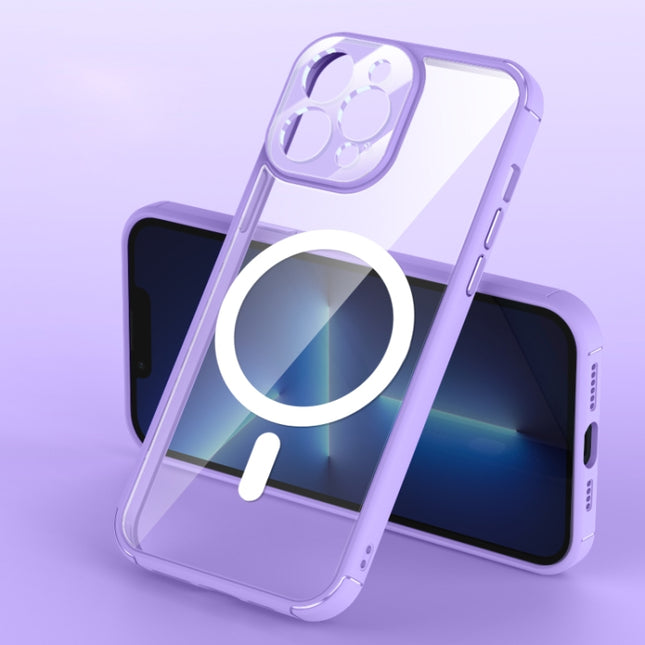 Soft Shield MagSafe Magnetic Acrylic Transparent PC Phone Case, For iPhone 13 Pro Max, For iPhone 13 Pro, For iPhone 13, For iPhone 12 Pro Max