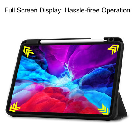 Custer Texture 3-Fold Smart TPU Leather Tablet Case, For iPad Pro 12.9 2022/2021/2020