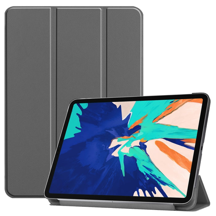 Custer Texture 3-Fold Smart Leather Tablet Case, For iPad Air 13 2025 / 2024 / Pro 12.9 2022