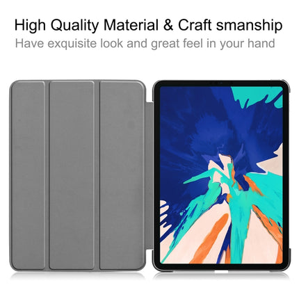 Custer Texture 3-Fold Smart Leather Tablet Case, For iPad Air 13 2025 / 2024 / Pro 12.9 2022