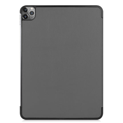 Custer Texture 3-Fold Smart Leather Tablet Case, For iPad Air 13 2025 / 2024 / Pro 12.9 2022