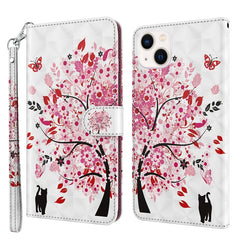 3D Painting Pattern Flip Leather Phone Case, For iPhone 14, For iPhone 14 Plus, For iPhone 14 Pro