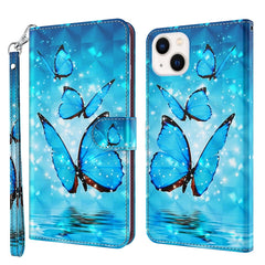 3D Painting Pattern Flip Leather Phone Case, For iPhone 14, For iPhone 14 Plus, For iPhone 14 Pro