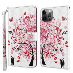 3D Painting Pattern Flip Leather Phone Case, For iPhone 14, For iPhone 14 Plus, For iPhone 14 Pro