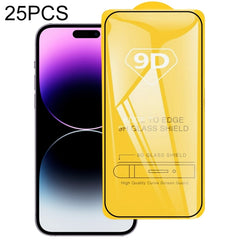 25 PCS 9D Full Glue Full Screen Tempered Glass Film, For iPhone 14 (25pcs), For iPhone 14 Plus (25 PCS), For iPhone 14 Pro (25 PCS), For iPhone 14 Pro Max (25 PCS)