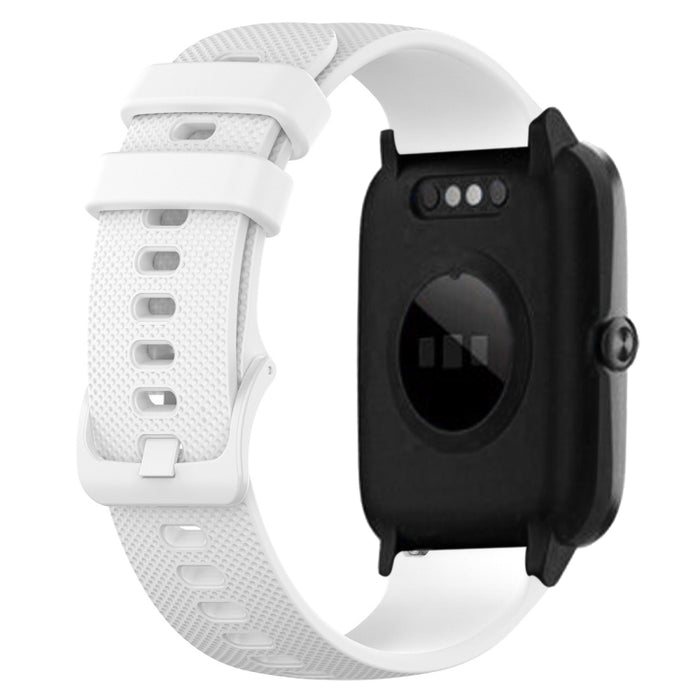 19mm Silicone Plaid Watch Band, For ID205 / Willful SW021