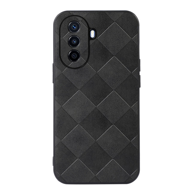 Weave Plaid PU Phone Case, For Huawei Enjoy 50/nova Y70/nova Y70 Plus