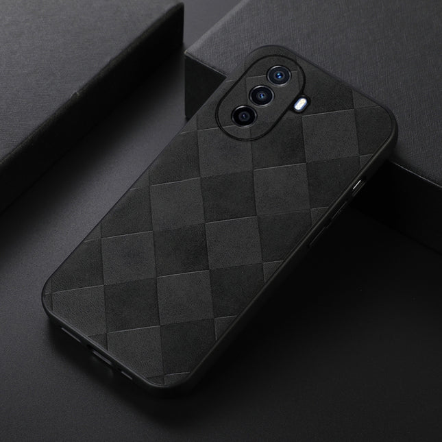 Weave Plaid PU Phone Case, For Huawei Enjoy 50/nova Y70/nova Y70 Plus
