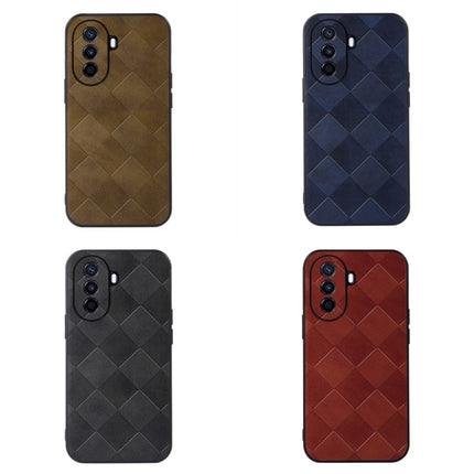 Weave Plaid PU Phone Case, For Huawei Enjoy 50/nova Y70/nova Y70 Plus