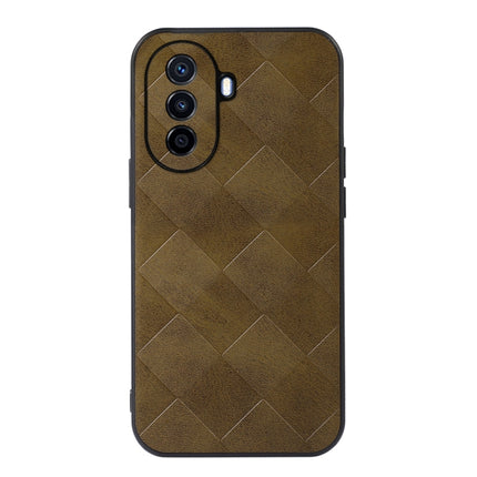 Weave Plaid PU Phone Case, For Huawei Enjoy 50/nova Y70/nova Y70 Plus