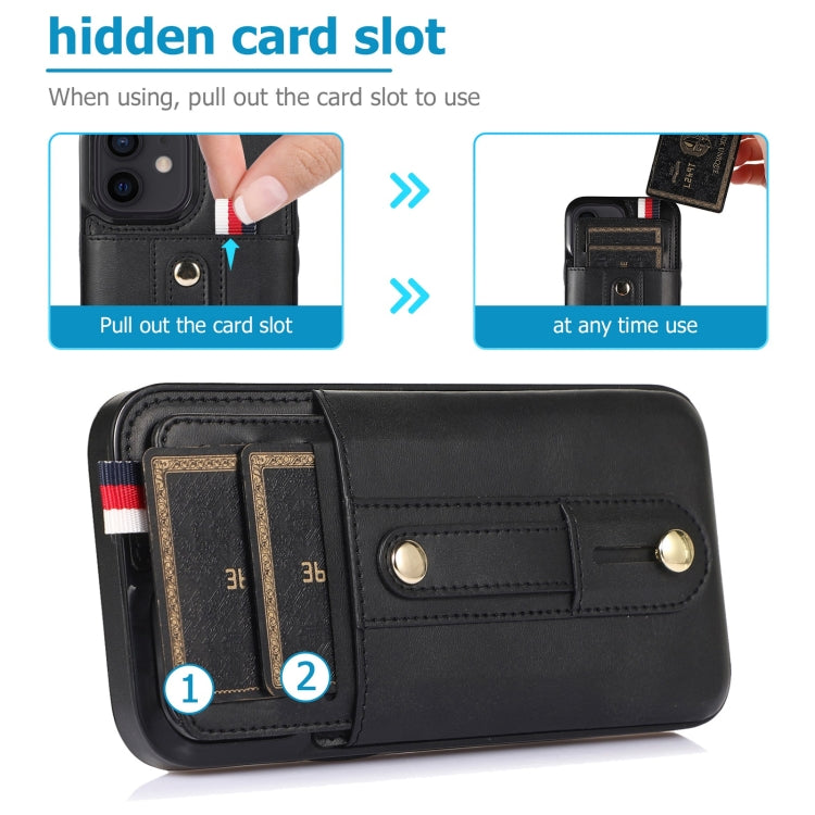 Wristband Kickstand Wallet Leather Phone Case, For iPhone 13 mini, For iPhone 13, For iPhone 13 Pro, For iPhone 13 Pro Max