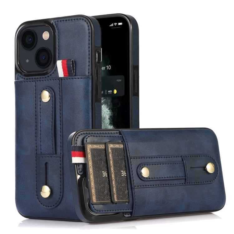 Wristband Kickstand Wallet Leather Phone Case, For iPhone 13 mini, For iPhone 13, For iPhone 13 Pro, For iPhone 13 Pro Max