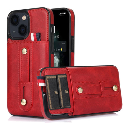 Wristband Kickstand Wallet Leather Phone Case, For iPhone 13 mini, For iPhone 13, For iPhone 13 Pro, For iPhone 13 Pro Max