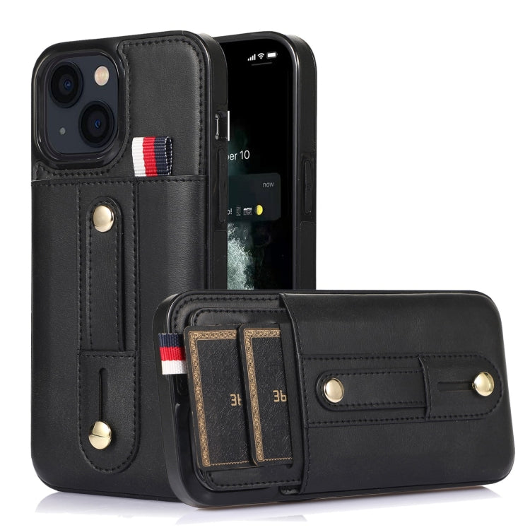 Wristband Kickstand Wallet Leather Phone Case, For iPhone 13 mini, For iPhone 13, For iPhone 13 Pro, For iPhone 13 Pro Max
