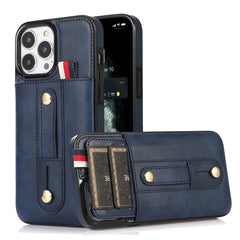 Wristband Kickstand Wallet Leather Phone Case, For iPhone 13 mini, For iPhone 13, For iPhone 13 Pro, For iPhone 13 Pro Max, For iPhone 12 mini, For iPhone 12 / 12 Pro