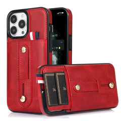 Wristband Kickstand Wallet Leather Phone Case, For iPhone 13 mini, For iPhone 13, For iPhone 13 Pro, For iPhone 13 Pro Max, For iPhone 12 mini, For iPhone 12 / 12 Pro