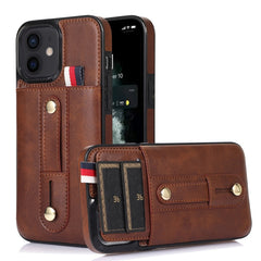 Wristband Kickstand Wallet Leather Phone Case, For iPhone 13 mini, For iPhone 13, For iPhone 13 Pro, For iPhone 13 Pro Max, For iPhone 12 mini, For iPhone 12 / 12 Pro