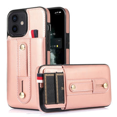 Wristband Kickstand Wallet Leather Phone Case, For iPhone 13 mini, For iPhone 13, For iPhone 13 Pro, For iPhone 13 Pro Max, For iPhone 12 mini, For iPhone 12 / 12 Pro