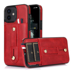 Wristband Kickstand Wallet Leather Phone Case, For iPhone 13 mini, For iPhone 13, For iPhone 13 Pro, For iPhone 13 Pro Max, For iPhone 12 mini, For iPhone 12 / 12 Pro