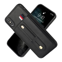 Wristband Kickstand Wallet Leather Phone Case, For iPhone XS Max, For iPhone SE 2022 / 2020 / 8 / 7, For iPhone 7 Plus / 8 Plus