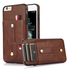 Wristband Kickstand Wallet Leather Phone Case, For iPhone XS Max, For iPhone SE 2022 / 2020 / 8 / 7, For iPhone 7 Plus / 8 Plus