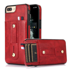 Wristband Kickstand Wallet Leather Phone Case, For iPhone XS Max, For iPhone SE 2022 / 2020 / 8 / 7, For iPhone 7 Plus / 8 Plus