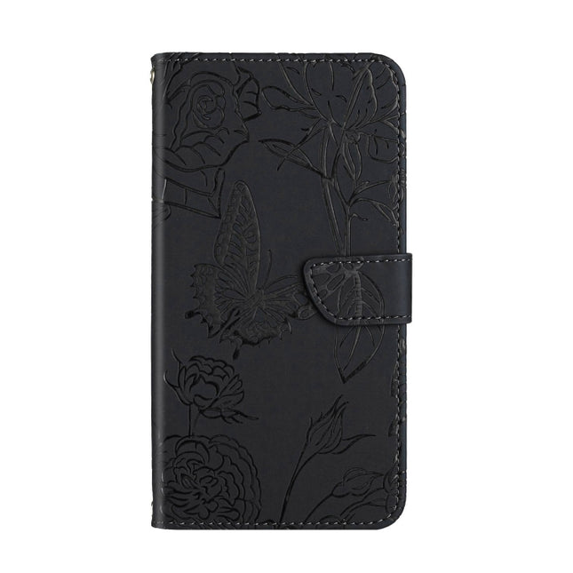 Skin Feel Butterfly Peony Embossed Leather Phone Case, For Xiaomi Poco F4 5G, For Xiaomi Poco X4 GT