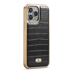 Crocodile Texture Electroplating PU Phone Case, For iPhone 13, For iPhone 13 Pro, For iPhone 13 Pro Max, For iPhone 12 / 12 Pro, For iPhone 12 Pro Max, For iPhone 11