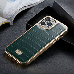 Crocodile Texture Electroplating PU Phone Case, For iPhone 13, For iPhone 13 Pro, For iPhone 13 Pro Max, For iPhone 12 / 12 Pro, For iPhone 12 Pro Max, For iPhone 11