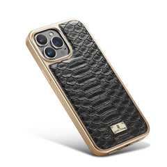 Python Texture Electroplating PU Phone Case, For iPhone 13, For iPhone 13 Pro, For iPhone 13 Pro Max, For iPhone 12 / 12 Pro, For iPhone 12 Pro Max, For iPhone 11, For iPhone 11 Pro Max