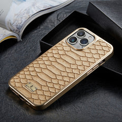 Python Texture Electroplating PU Phone Case, For iPhone 13, For iPhone 13 Pro, For iPhone 13 Pro Max, For iPhone 12 / 12 Pro, For iPhone 12 Pro Max, For iPhone 11, For iPhone 11 Pro Max