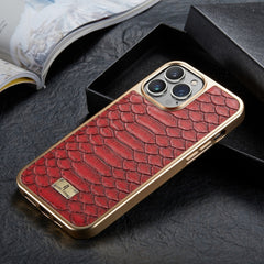 Python Texture Electroplating PU Phone Case, For iPhone 13, For iPhone 13 Pro, For iPhone 13 Pro Max, For iPhone 12 / 12 Pro, For iPhone 12 Pro Max, For iPhone 11, For iPhone 11 Pro Max