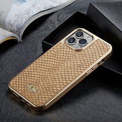 Snake Texture Electroplating PU Phone Case, For iPhone 13, For iPhone 13 Pro, For iPhone 13 Pro Max, For iPhone 12 / 12 Pro, For iPhone 12 Pro Max, For iPhone 11, For iPhone 11 Pro Max