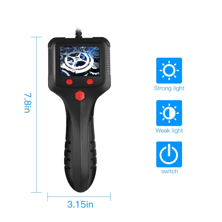 8mm Camera 2.4 inch HD Handheld Industrial Endoscope With LCD Screen, 8mm Length: 2m, 8mm Length:5m, 8mm Length: 10m